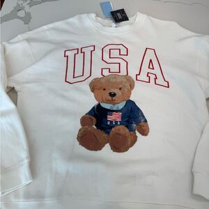 Grayson Threads Red and White Crewneck Sweater